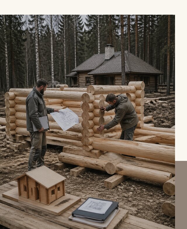 Проектирование и строительство домов из бревна в Тихорецке